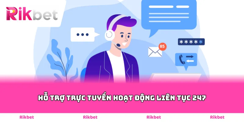 Hỗ trợ trực tuyến hoạt động liên tục 247